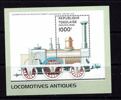 Togo 1783A NH 1996 Locomotive souvenir sheet