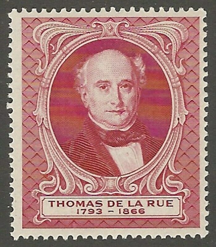 Thomas De La Rue, Early Great Britain Engraved Poster Stamp, Cinderella Label