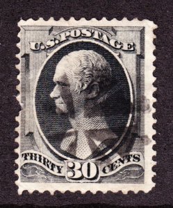 US 165 30c Hamilton Used F-VF appr Circle of V's Fancy Cancel SCV $140