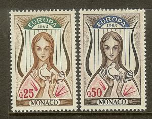 Monaco, Scott #'s 551-552, Europa Issue, MLH