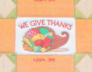 2001 sheet Thanksgiving Sc# 3546