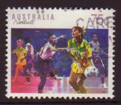 Australia 1991 Sc#1121, SG#1188 75c Netball Sports USED.