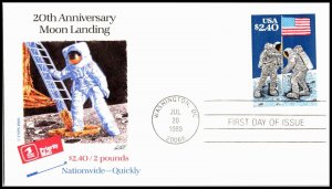 OAS-CNY 5570 FDC SCOTT 2419 – 1989 $2.40 Moon Landing