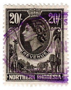 (I.B) Northern Rhodesia Revenue : Duty Stamp 20/-