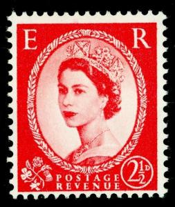 SG591, 2½d carmine-red, M MINT. Cat £10. WMK UPRIGHT.