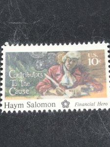 Scott 1561- Haym Salomon, Financial Hero of Revolution- MNH 1975- 10c mint stamp