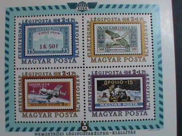 ​HUNGARY-1974-WORLD STAMP DAY MNH S/S SHEET -VERY FINE WE SHIP TO WORLD WIDE