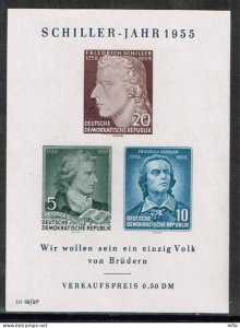 DDR 1955,Sc.#243a MNH, Mi.#Block 12 II, cv. €300