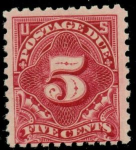 US #J55, 5¢ carmine lake, perf 10, og, NH, F/VF+, Scott $140.00