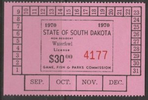 U.S. Scott Scott #A1 South Dakota - Waterfowl License Stamp - Mint NH Single