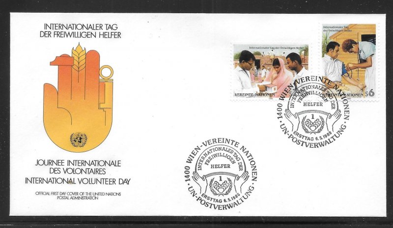 UN Vienna  82-83 Volunteer Day FDC Geneva Cachet