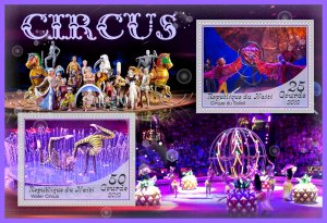 Stamps. Circus   2019 1+1 sheets perforated