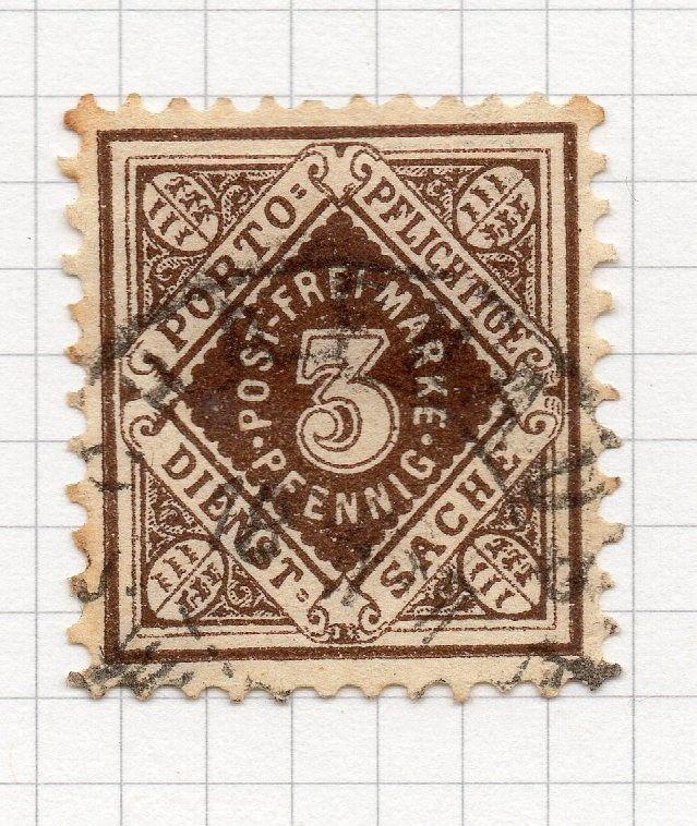 Wurttemberg 1896-1900 Early Issue Fine Used 3pf. 291699