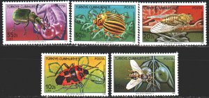 Turkey. 1982. 2611-15. Insects, fauna. MNH. 