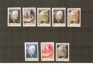 Nicaragua celebrating U.S. president Roosevelt, 1970, imperforate