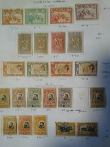 collection on pages Romania 1872-1914 CV $582