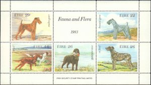 Ireland #563-567a, Complete Set(6), 1983, Dogs, Never Hinged