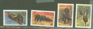 Sierra Leone #586-589  Single (Complete Set) (Wildlife)