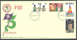 FIJI SC#458-461 75th Anniversary of the World Scouting (1982) FDC