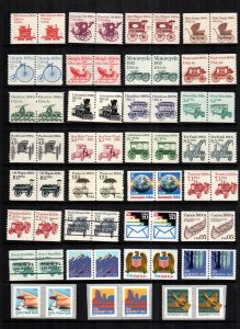 United States  31 coil strips of 2 MNH cat $40.00