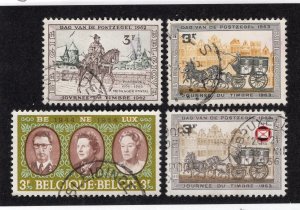 Belgium 1962-66 Group of 4 Commemoratives, Scott 578, 591, 616, 678 used