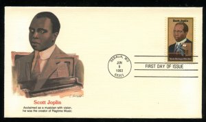 US 2044 Scott Joplin, Ragtime Composer UA Fleetwood cachet FDC