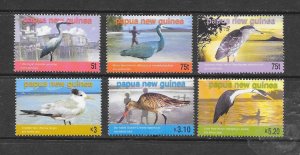 BIRDS - PAPUA NEW GUINEA #1158-63 MNH