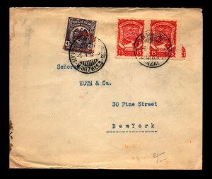 Colombia 1925 SCADTA Airmail Cover to New York / Pair - L23539