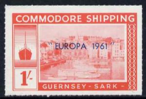 Guernsey - Sark 1961 Europa overprint on Commodore Shippi...