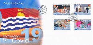 Kiribati 2022 FDC Medical Stamps Corona Vaccinations 4v Set