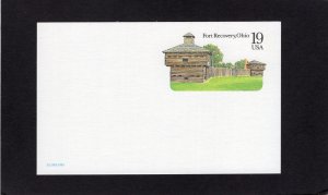 UX169 Fort Recovery, MNH postal card