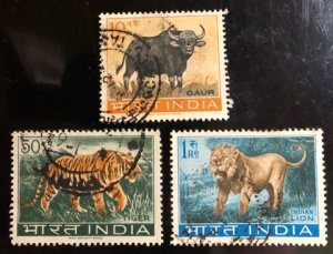 India Sccott#361A, 365-366 VF Used Cat. $2.75