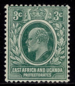 EAST AFRICA and UGANDA EDVII SG35a, 3c blue-green, M MINT. Cat £26.