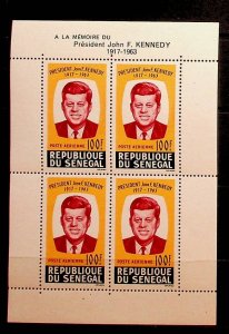 SENEGAL Sc C40a NH SOUVENIR SHEET OF 1965 - JFK