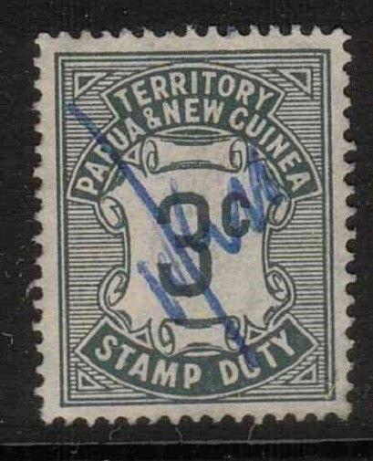 PAPUA NEW GUINEA 1966 3c Stamp Duty used...................................33668