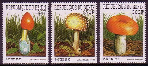 Benin Fungi 3v SG#1698=1702 MI#989-993