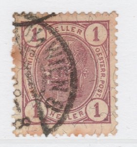 Austria Emperor Franz Josef 1905-07 1h without Varnish Bars Used A19P55F350-