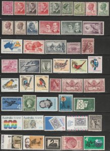 Australia 46 Different Mint Hinged Stamps