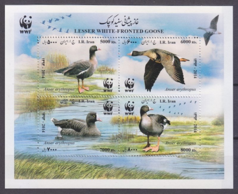 2014 Iran 3361-3364/B73 WWF / Birds 5,20 €