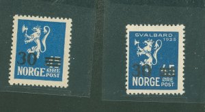 Norway #129-130 Mint (NH) Single (Complete Set)