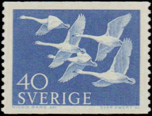 Sweden #492-493, Complete Set(2), 1956, Birds, Never Hinged