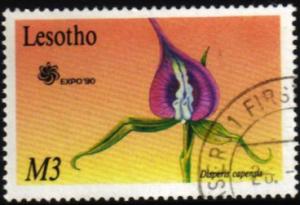 Lesotho - 1990 EXPO 90 Osaka Orchids M3 Used SG 964