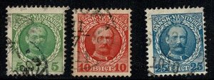 Danish West Indies #43,44,47 U kings