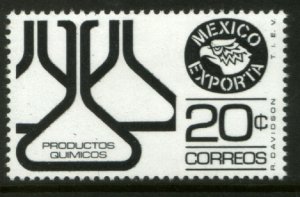 MEXICO Exporta 1110, 20¢ Chem flasks Unwmkd Fosfo Paper 5. MINT, NH. VF.