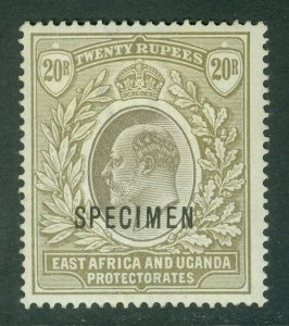 SG 15s East Africa & Uganda Protectorate 1903. 20r grey & stone, overprinted...