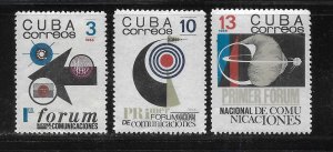 Cuba 1176-1178 Telecommunications Forum set MNH