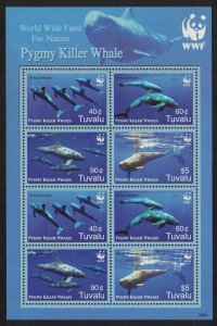 Tuvalu WWF Pygmy Killer Whale MS 2006 MNH SC#1022a-d SG#MS1228 MI#1307-1310