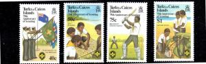 TURKS & CAICOS ISLANDS #512-515  1982  SCOUTING YEAR     MINT VF NH