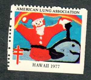 Christmas Seal from 1977 MNH Hawaii Single
