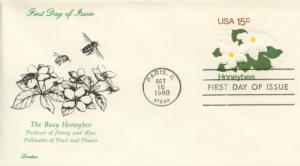 1980 Honeybee SE (Scott U599) Lorstan FDC